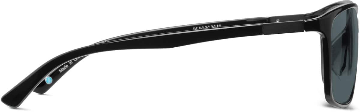 Side view of Premium Rectangle Sunglasses 1110721 in Black