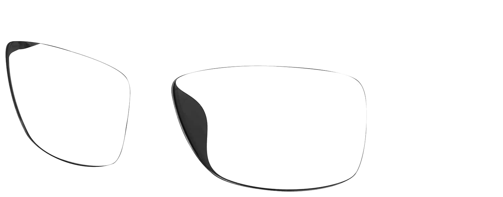 Angle view of Rectangle Sunglasses 1110721 in Black