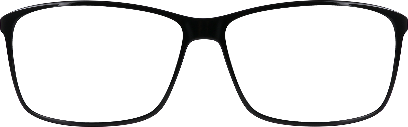 Front view of Rectangle Sunglasses 1110721 in Black