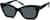 Angle view of Premium Rectangle Sunglasses 1110921 in Black thumbnail