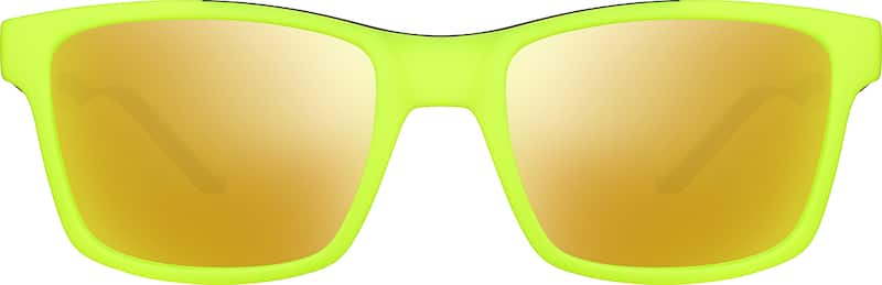 Lime Green Kids' Square Sunglasses