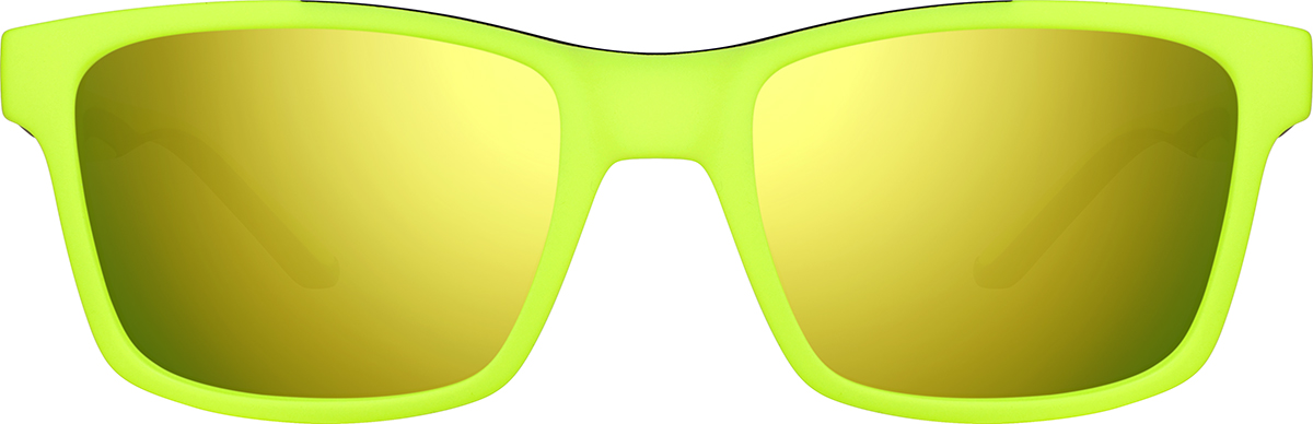 Lime Green Kids' Square Sunglasses
