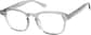 Angle view of Square Glasses 1111112 in Crystal Gray thumbnail
