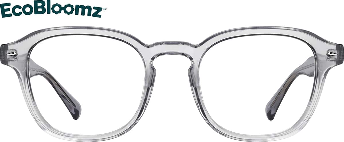 Front view of Square Glasses 1111112 in Crystal Gray