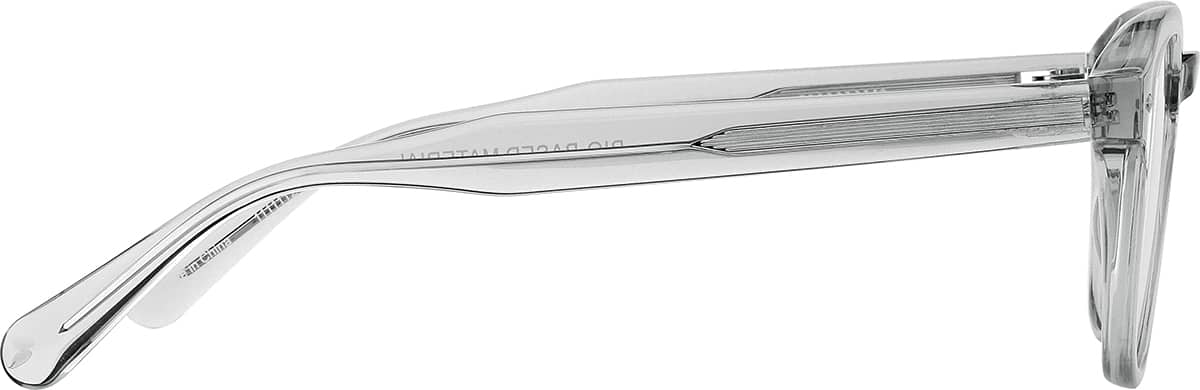 Side view of Square Glasses 1111112 in Crystal Gray