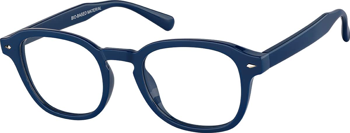 Angle view of Square Glasses 1111116 in Navy
