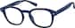 Angle view of Square Glasses 1111116 in Navy thumbnail