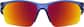 Front view of Wrap-Around Sunglasses 1111416 in Blue with Flame Mirror thumbnail