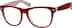 Square Glasses 111318 in Red