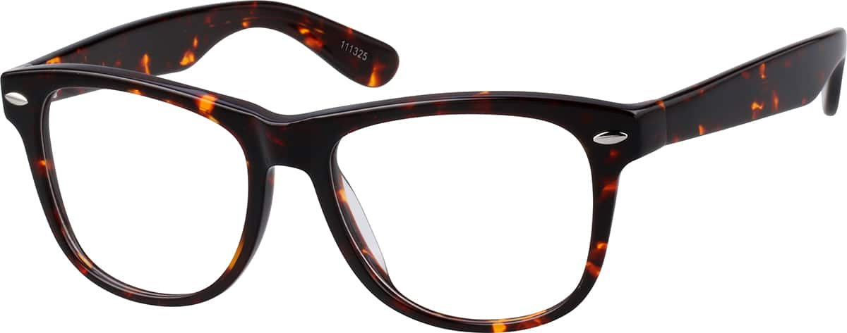 Angle view of Square Glasses 111325 in Tortoiseshell