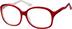 Square Glasses 111418 in Red
