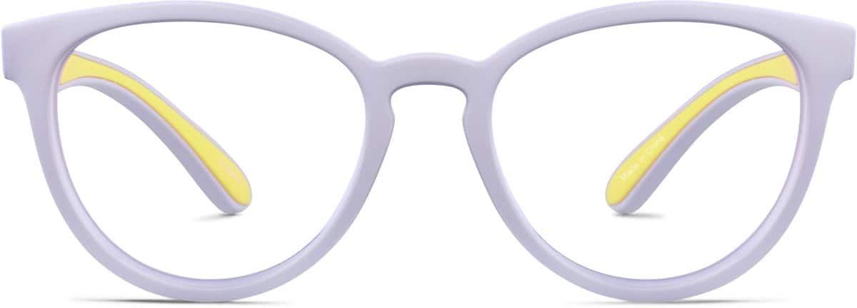 Front view of Kids’ Round Glasses 1115417 in Purple