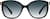 Front view of Premium Square Sunglasses 1115621 in Black thumbnail