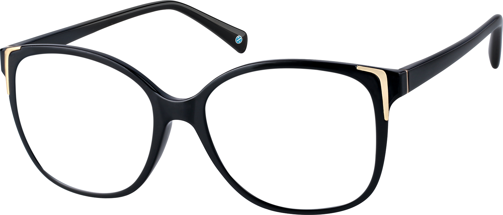 Angle view of Premium Square Sunglasses 1115621 in Black