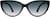 Front view of Premium Cat-Eye Sunglasses 1115921 in Black thumbnail