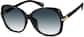 Angle view of Square Sunglasses 1116021 in Black thumbnail