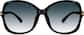 Front view of Square Sunglasses 1116021 in Black thumbnail