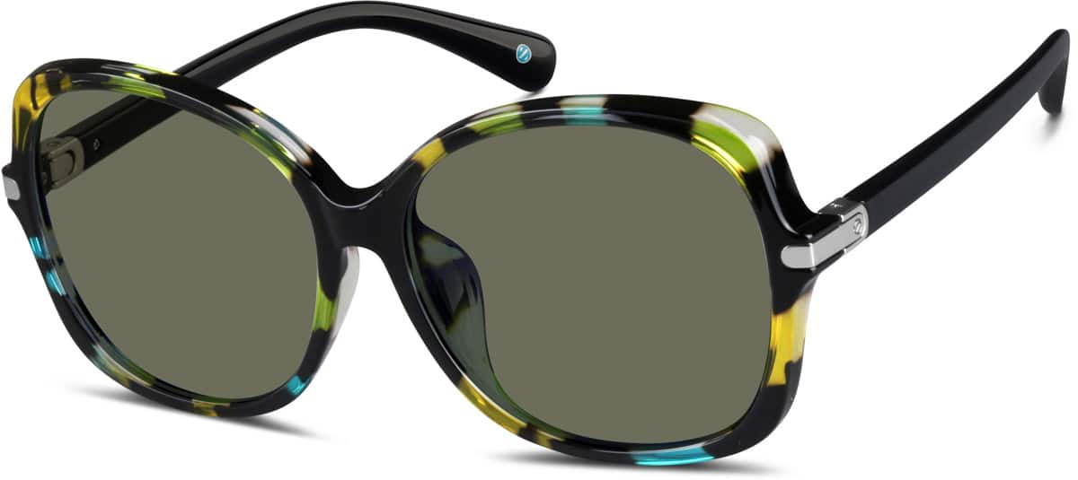 Angle view of Square Sunglasses 1116039 in Pattern