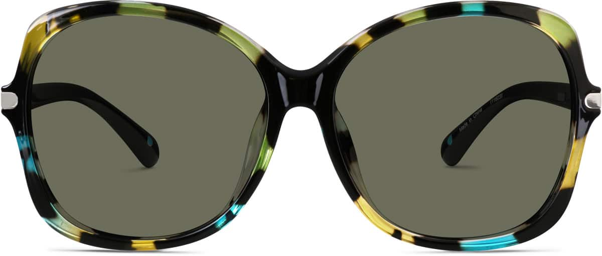 Front view of Premium Square Sunglasses 1116039 in Pattern