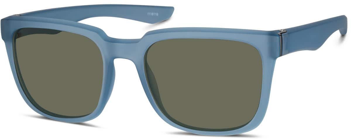 Angle view of Square Sunglasses 1116116 in Blue