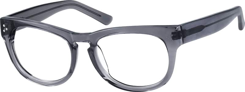 Angle view of Round Glasses 111612 in Gray