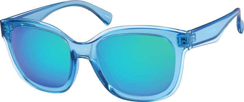 Blue Premium Square Sunglasses #1116216 | Zenni Optical