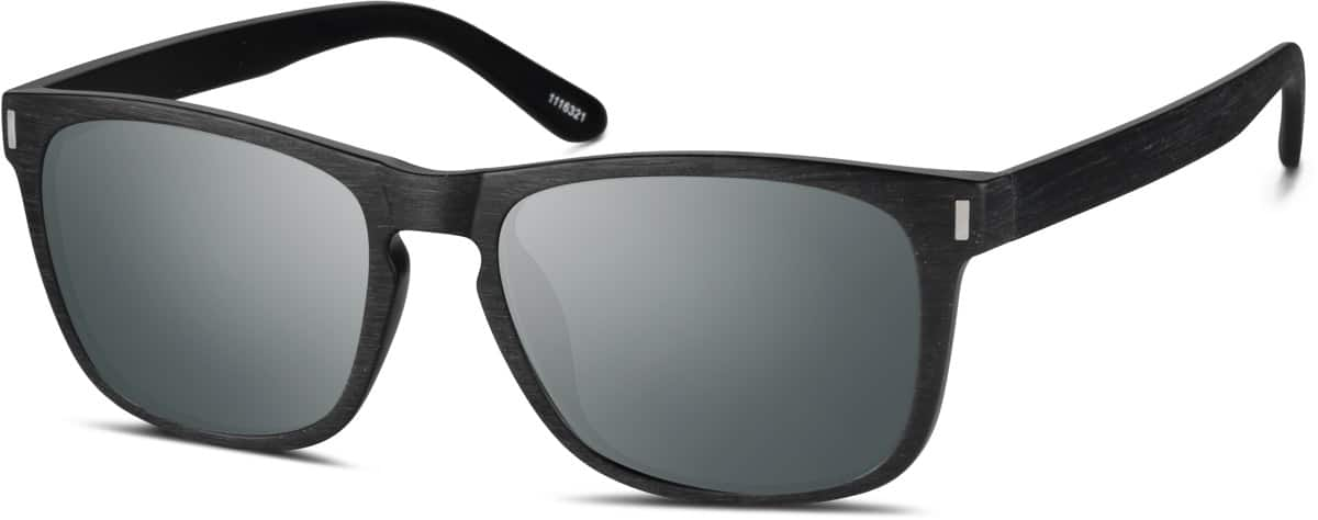 Angle view of Square Sunglasses 1116321 in Black