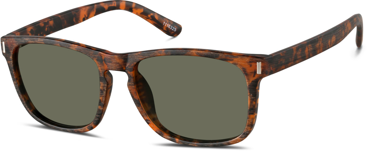 Zenni Square Rx Sunglasses Tortoiseshell TR Full Rim Frame
