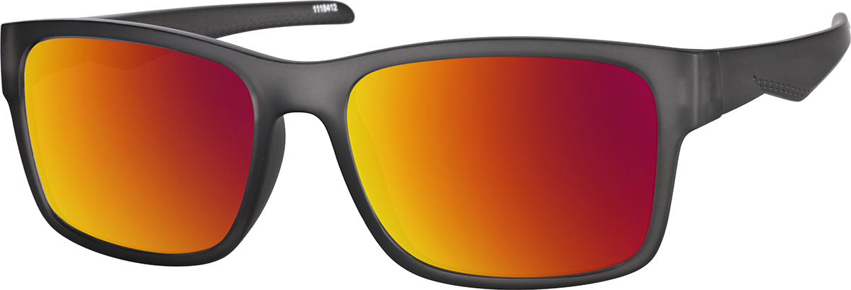 Zenni Rectangle Rx Sunglasses Gray TR Full Rim Frame