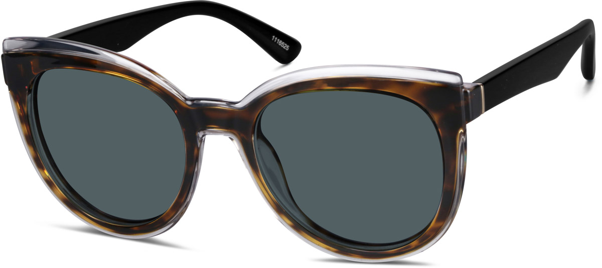 Zenni Womens Round Rx Sunglasses Tortoiseshell TR Full Rim Frame