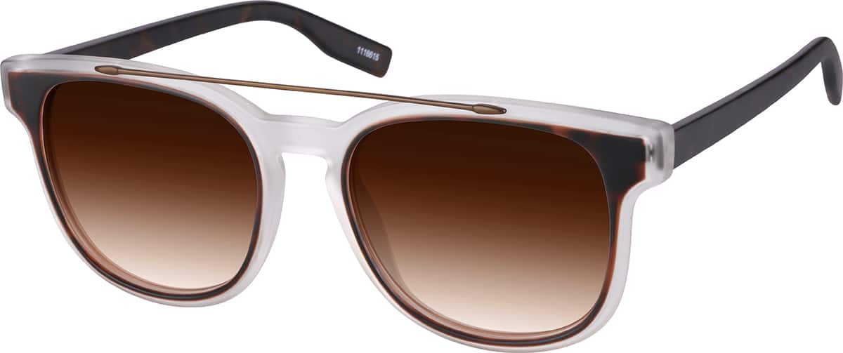 Angle view of Premium Square Sunglasses 1116615 in Tortoiseshell