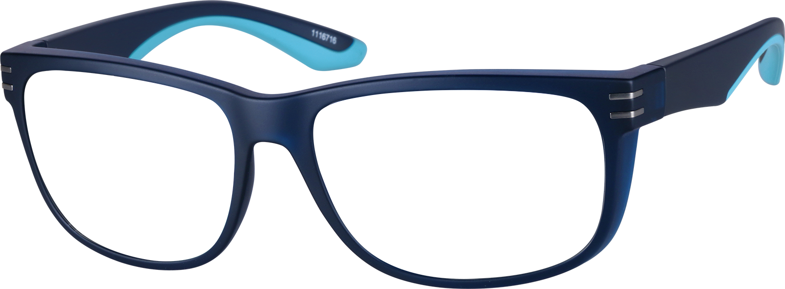 Angle view of Rectangle Sunglasses 1116716 in Blue