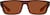 Front view of Premium Rectangle Sunglasses 1116815 in Brown thumbnail