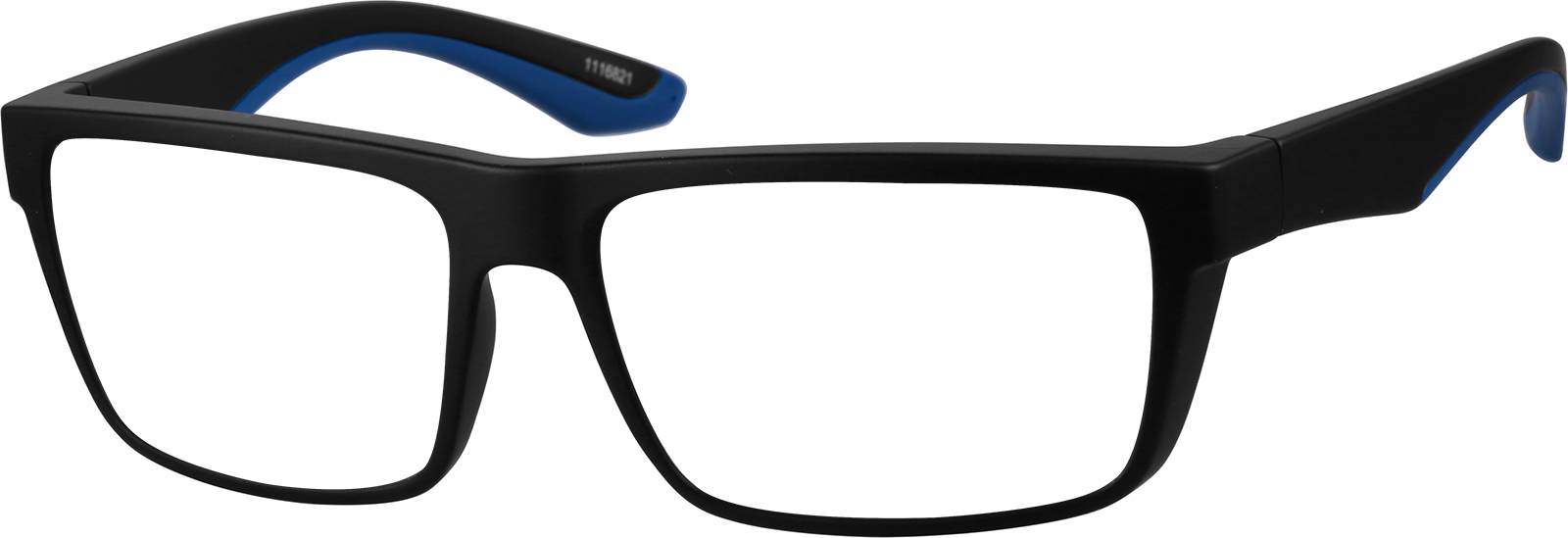 Angle view of Rectangle Sunglasses 1116821 in Black