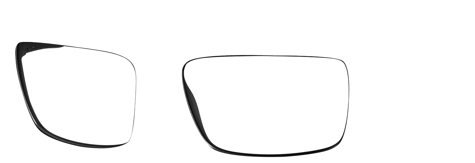 Angle view of Rectangle Sunglasses 1116821 in Black