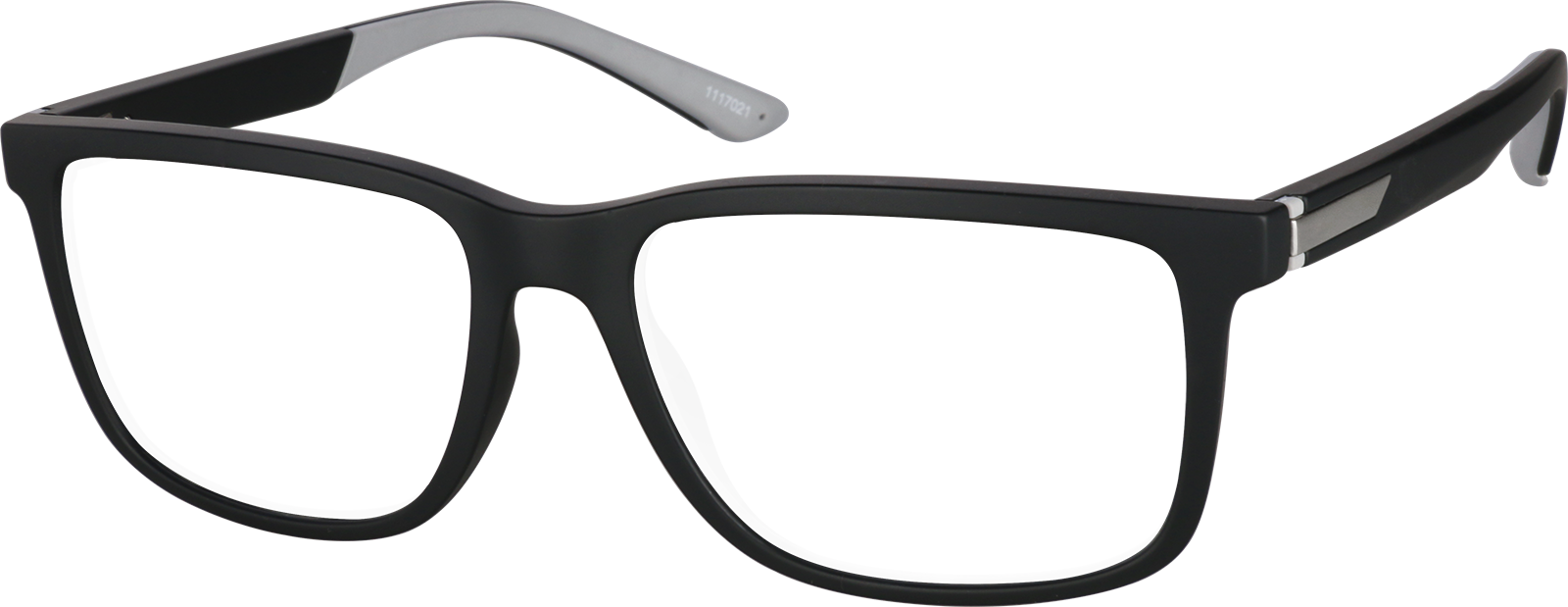 Angle view of Rectangle Sunglasses 1117021 in Gray