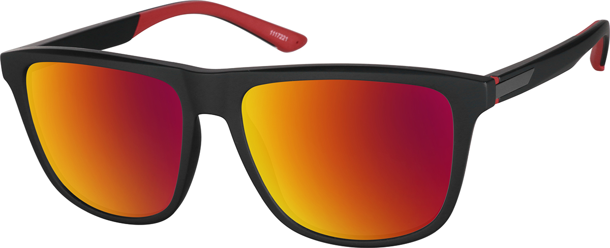Zenni Square Rx Sunglasses Black TR Full Rim Frame