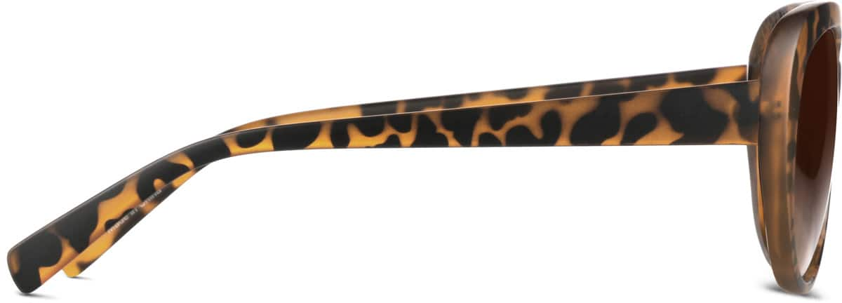 Side view of Premium Oval Sunglasses 1117325 in Tortoiseshell