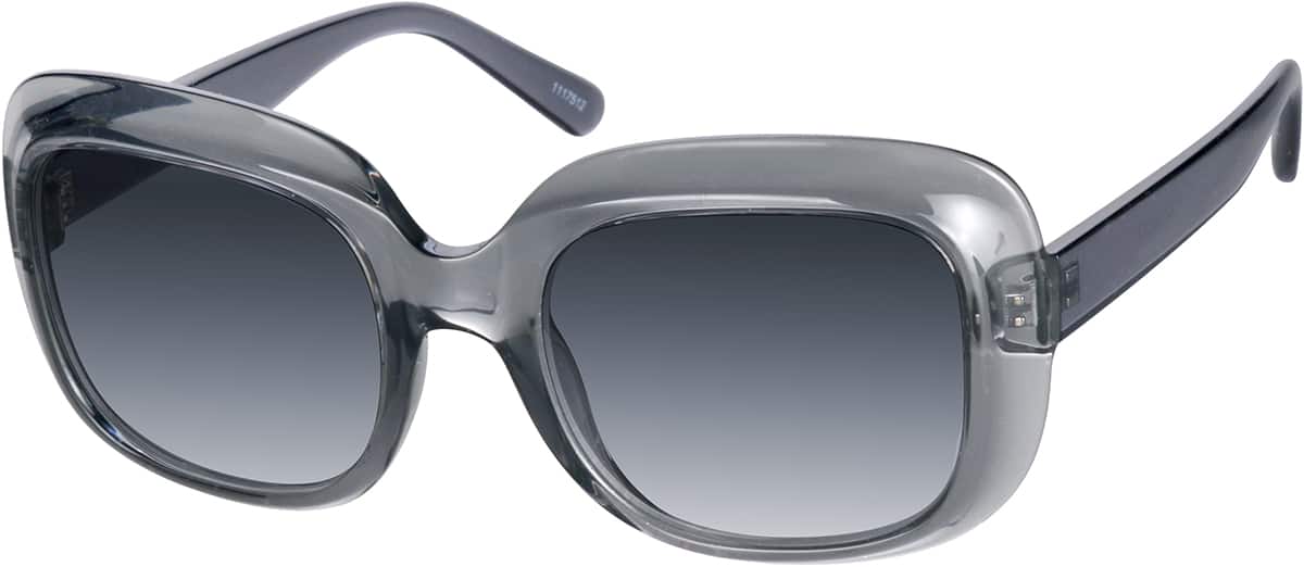 Angle view of Premium Square Sunglasses 1117512 in Gray