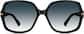 Front view of Square Sunglasses 1117821 in Black thumbnail
