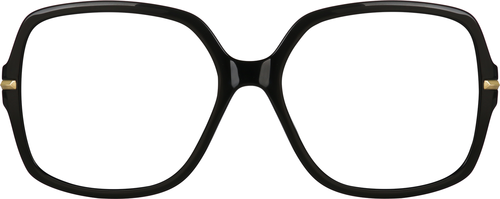 Front view of Square Sunglasses 1117821 in Black