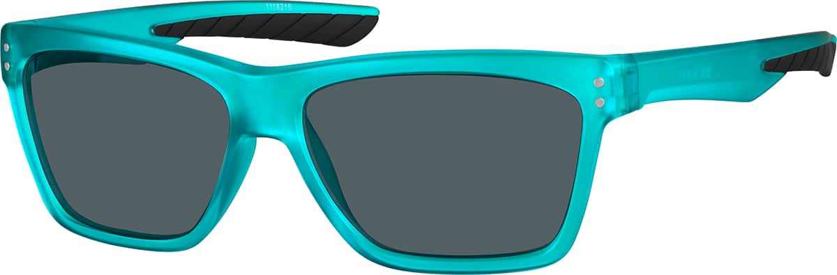 Angle view of Premium Square Sunglasses 1118216 in Blue