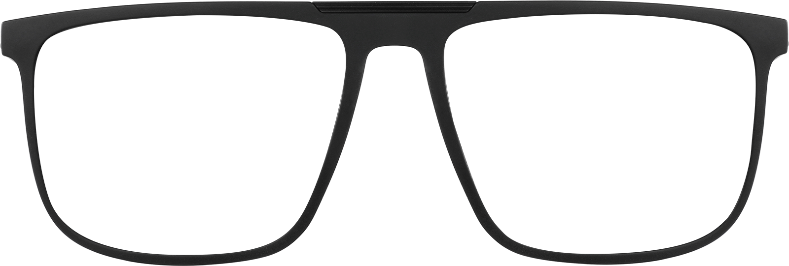 Front view of Rectangle Sports Sunglasses 1118821 in Black