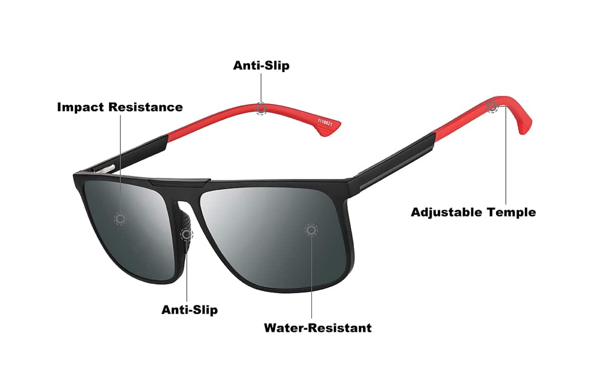 Black Zunnies - Rectangle Sports Sunglasses #1118821 | Zenni Optical