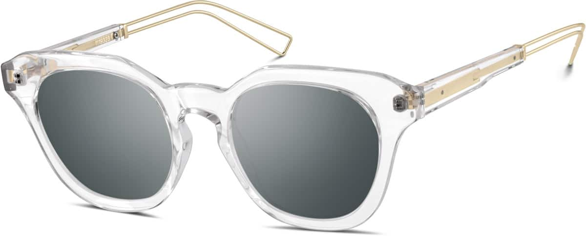 Angle view of Premium Square Sunglasses 1119323 in Mist