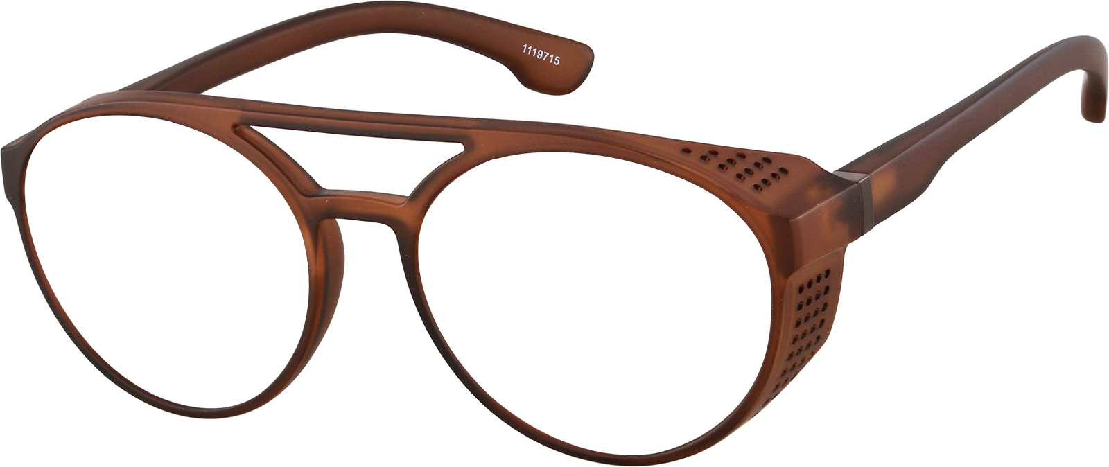 Angle view of Premium Aviator Sunglasses 1119715 in Brown