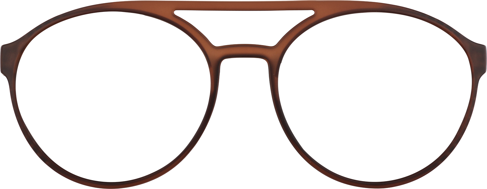 Front view of Premium Aviator Sunglasses 1119715 in Brown