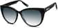 Angle view of Cat-Eye Sunglasses 112021 in Black thumbnail