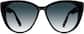 Front view of Cat-Eye Sunglasses 112021 in Black thumbnail