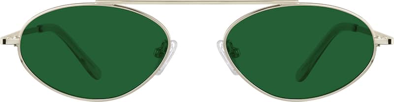 Gold Premium Oval Sunglasses